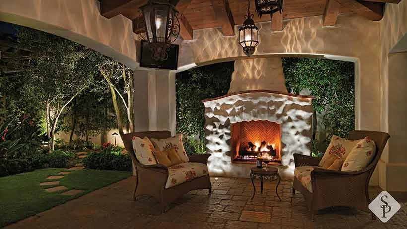 outdoor fireplace