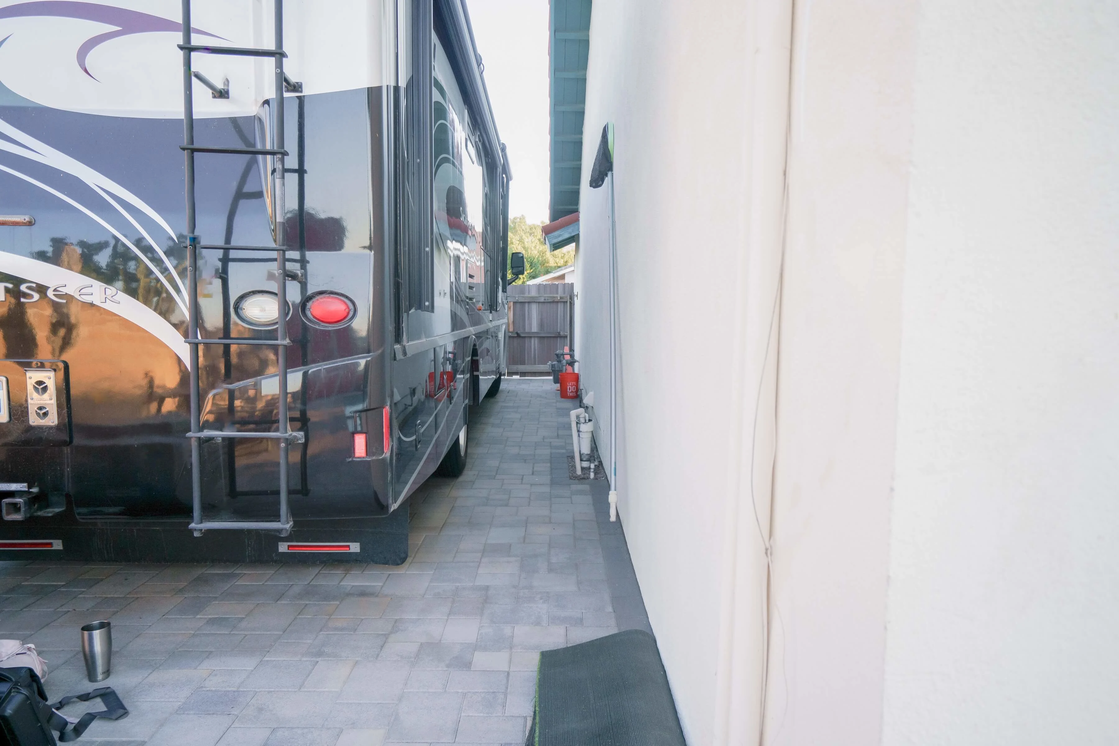 Heavy duty pavers RV parking pad