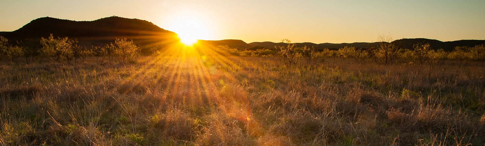 Sunset over the Texas country side. Terrell Hills is a suburban community off the Old Austin Highway five miles northeast of downtown San Antonio in central Bexar County.