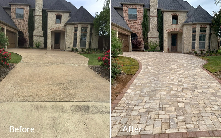 From cracked concrete to elite with a paver driveway. 