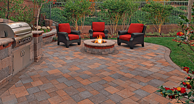 pavers with fire pit