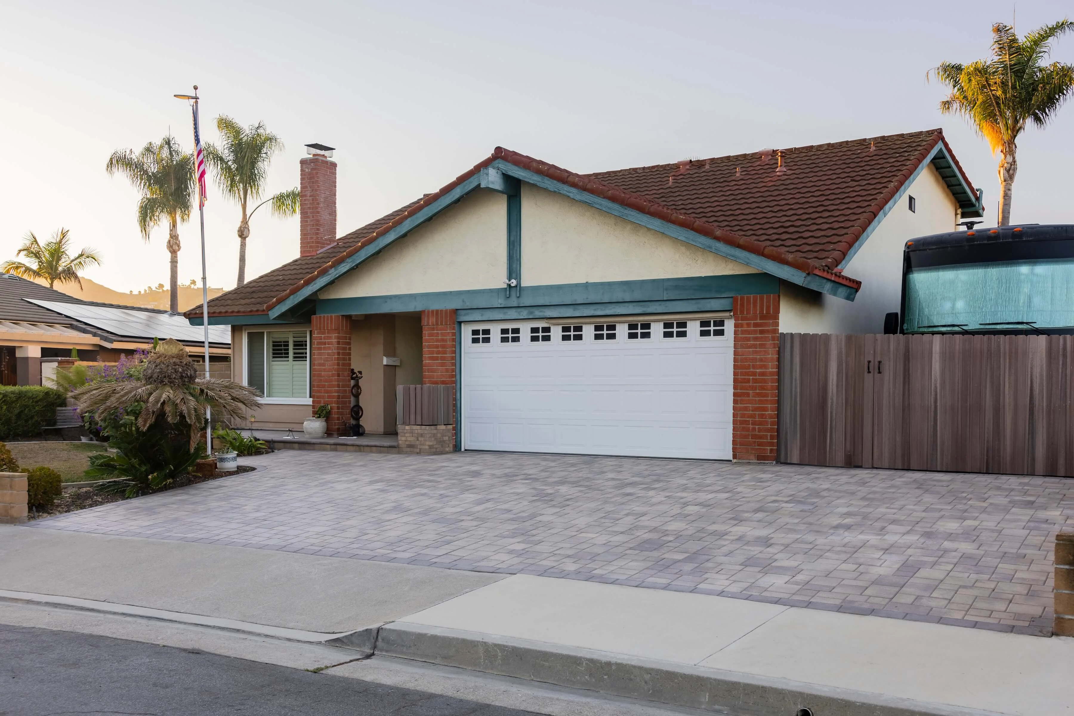 SoCal Paver Driveway with RV Parking Pad
