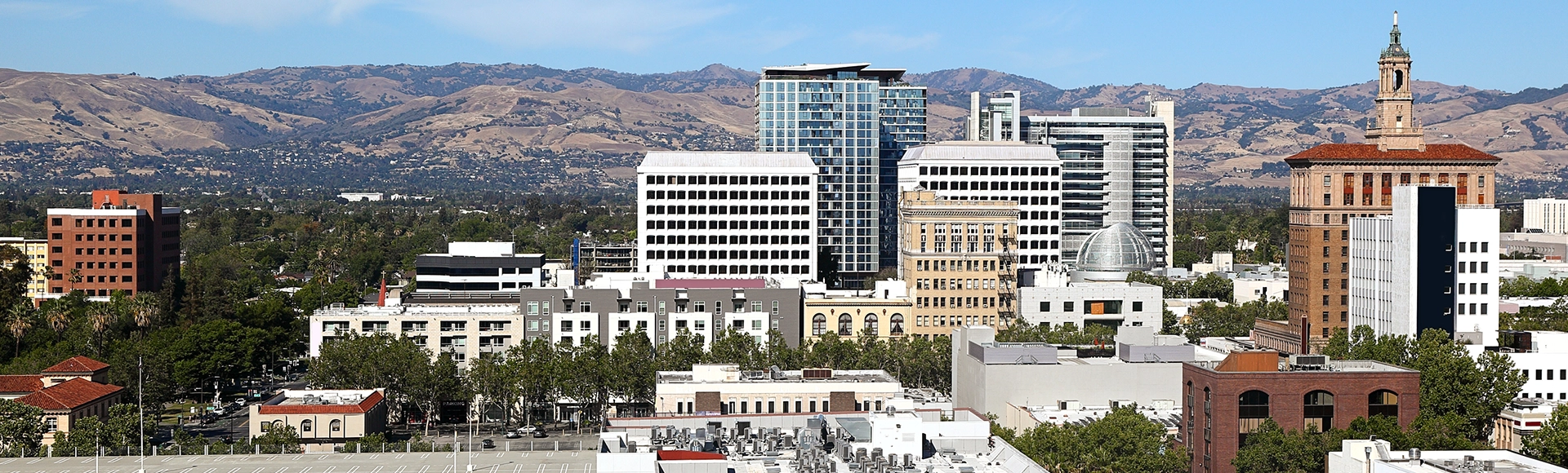 San Jose, California - panoramic view including downtown area