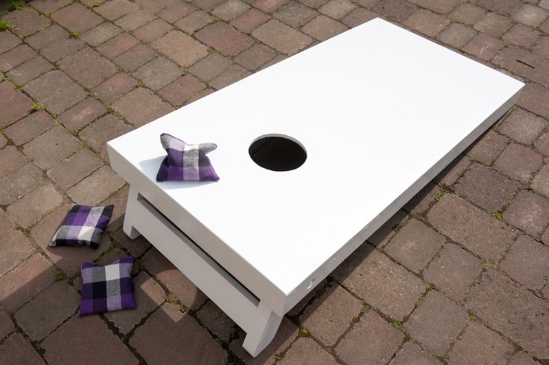 cornhole and pavers