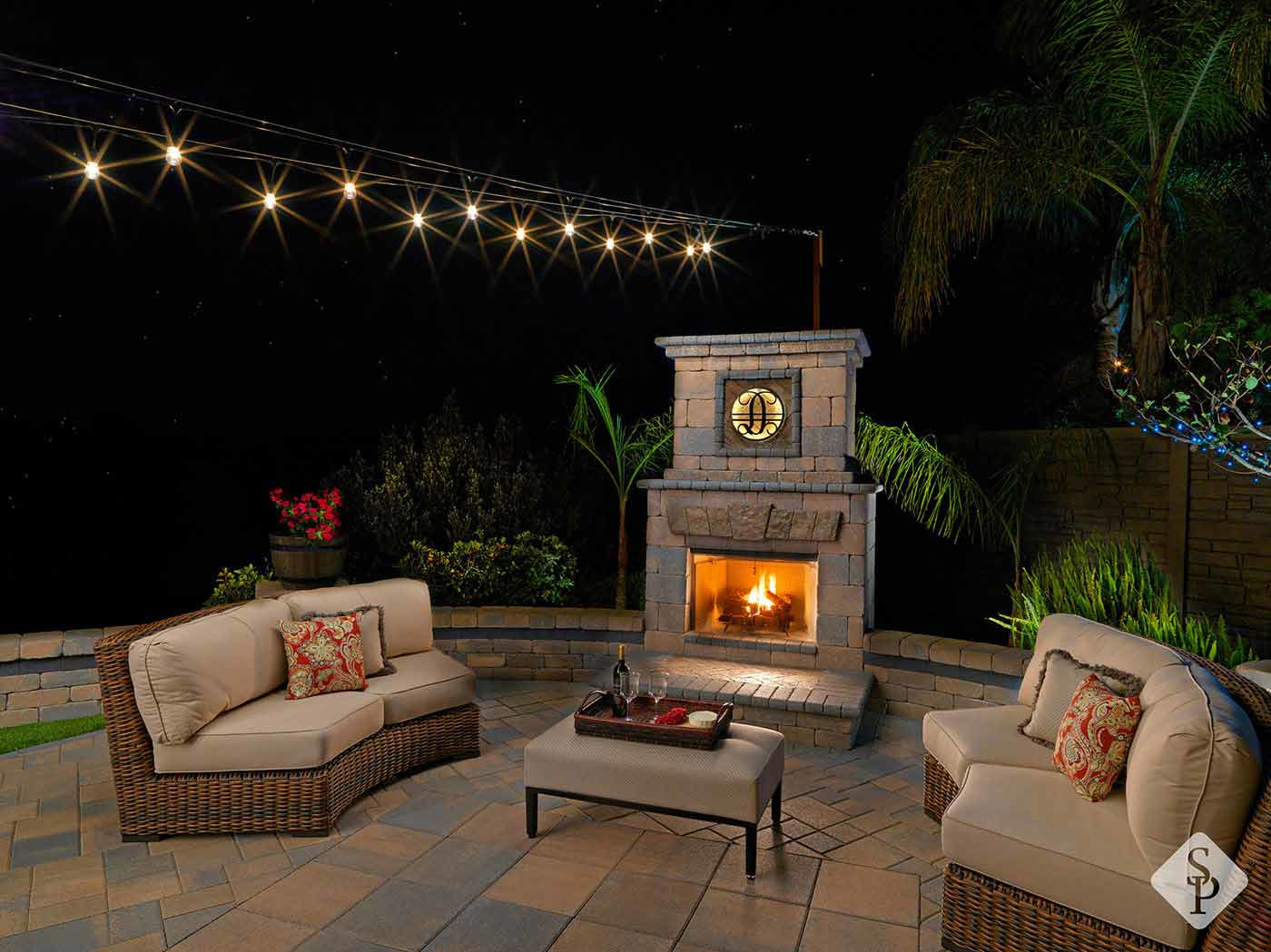 outdoor fireplace