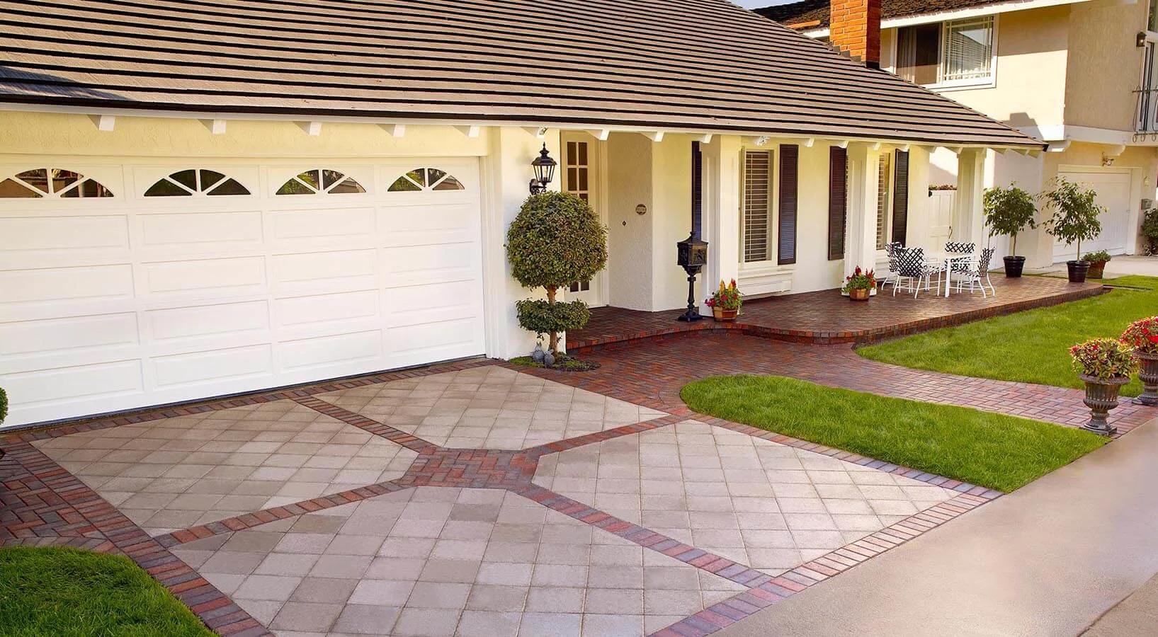 large paver driveway