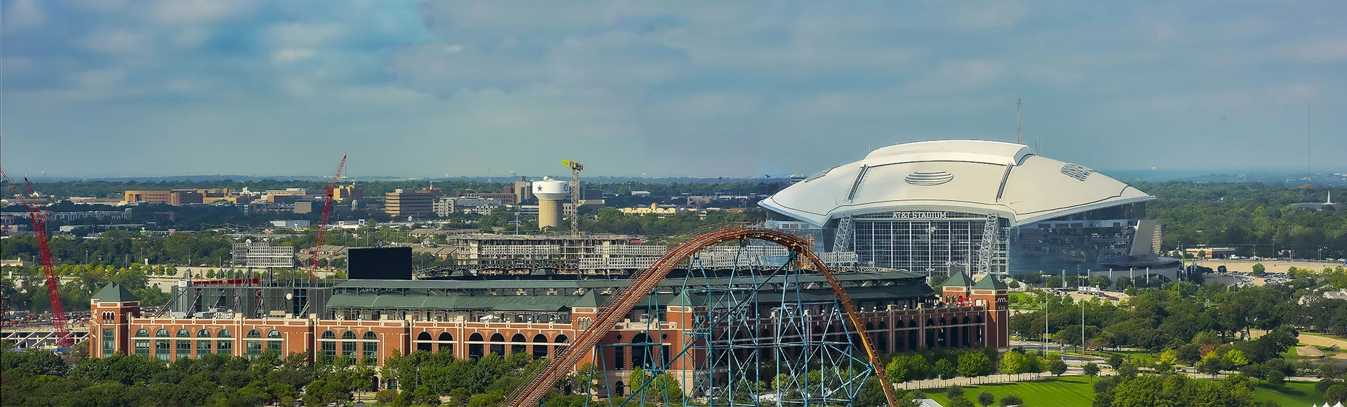 Skyline view of Arlington, Texas