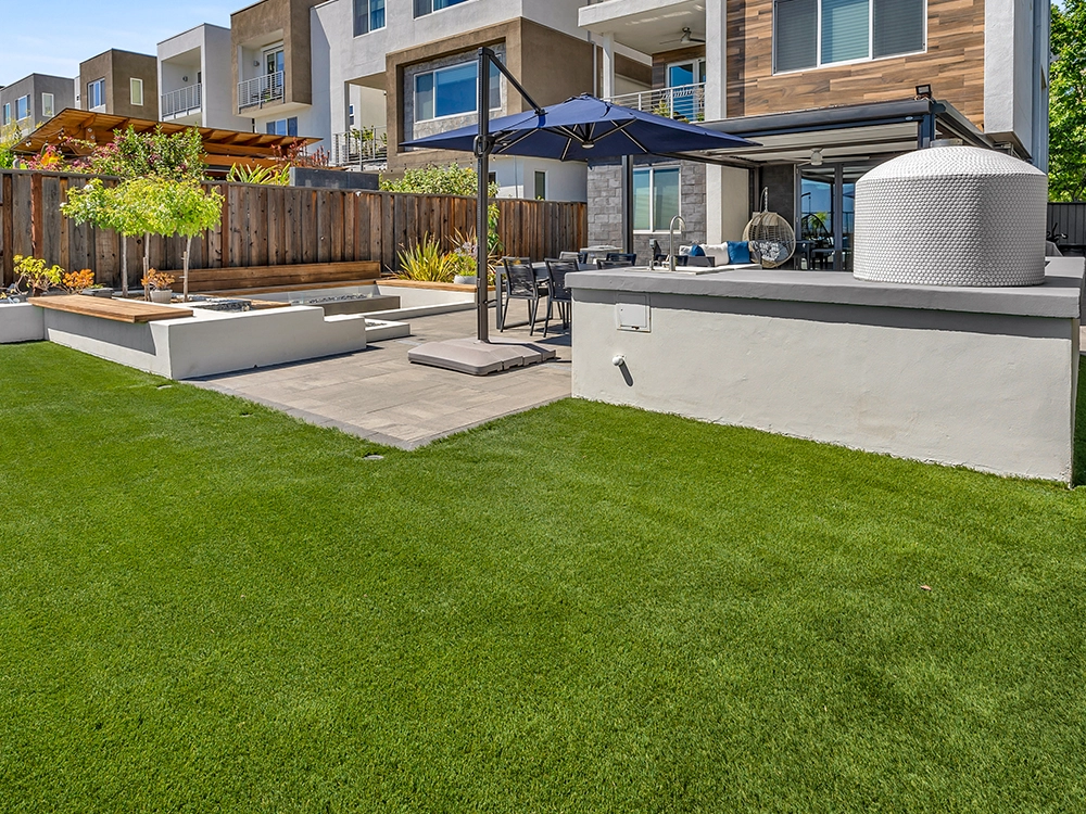 Artificial lawn in California