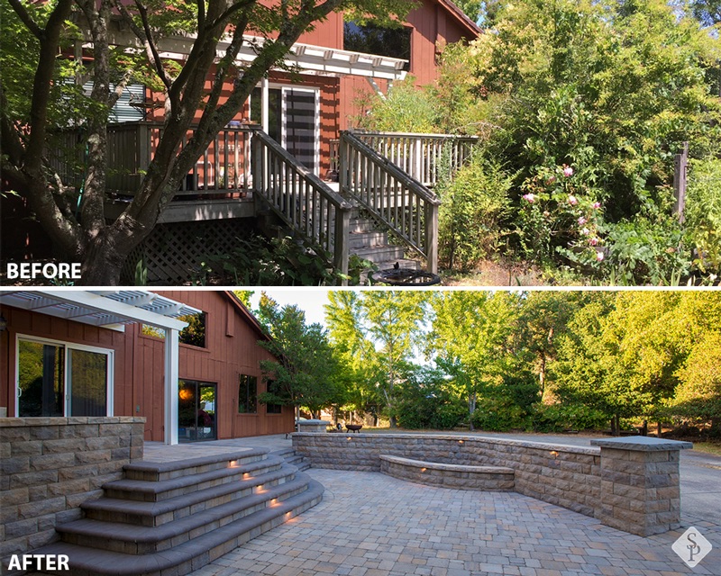 patio before and after