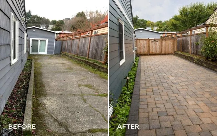 before and after pavers
