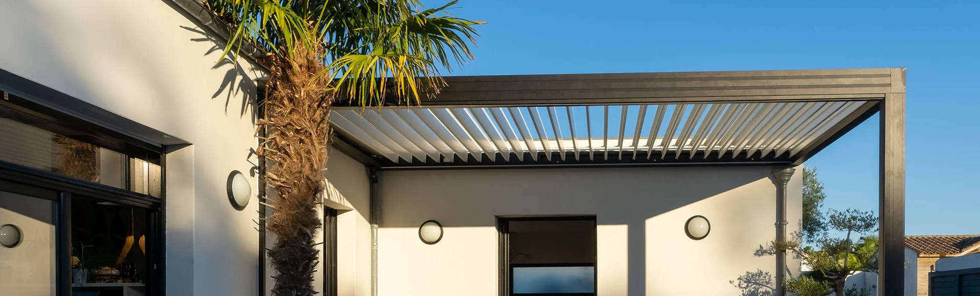 Modern pergola outside Las Vegas.