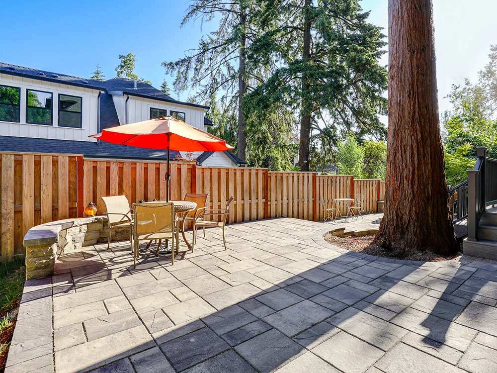 Paver patio in Portland, Oregon. 