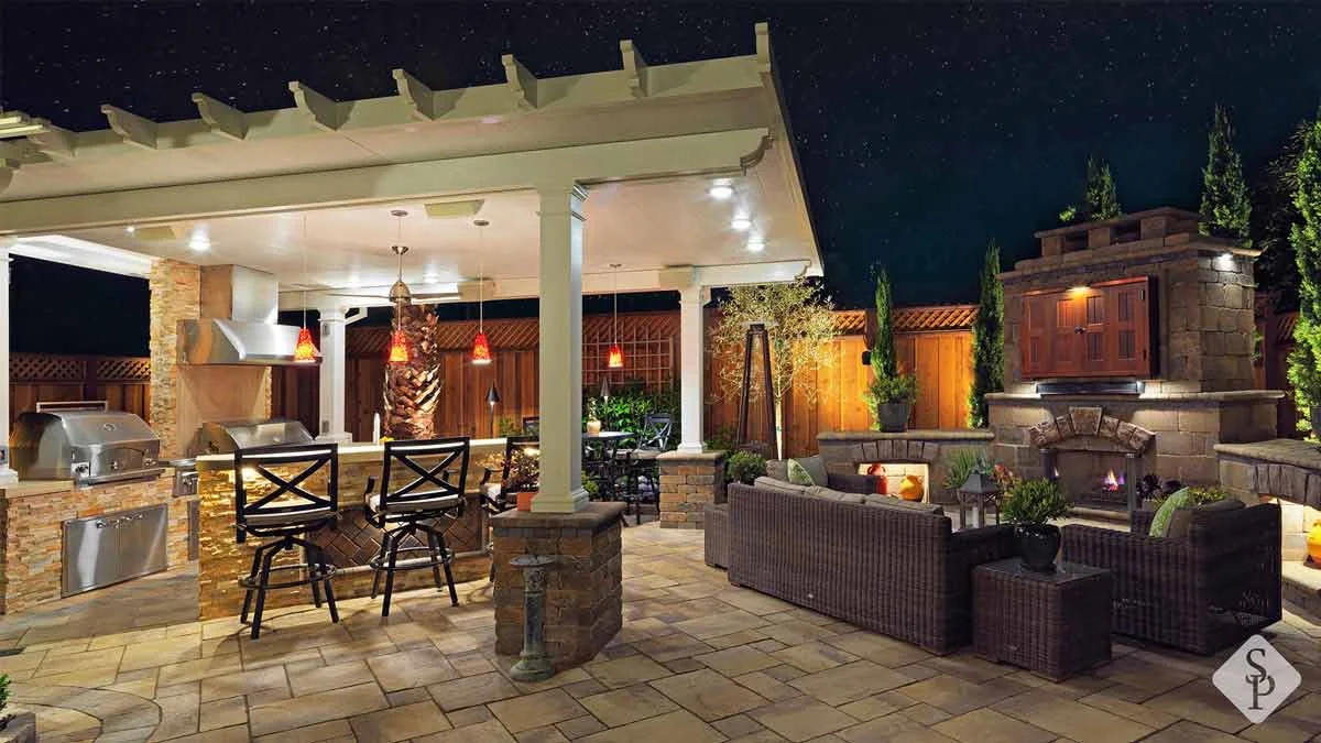 nice patio with pergola