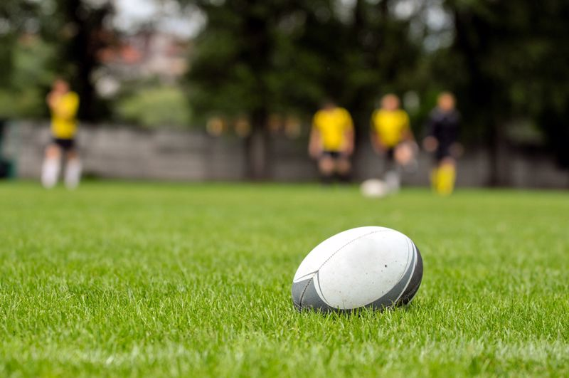 football on grass