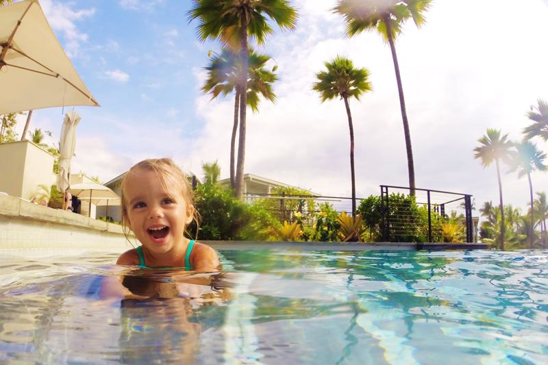 girl in pool