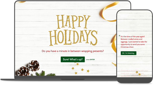 Free Interactive Christmas eCard Template | Typeform Templates