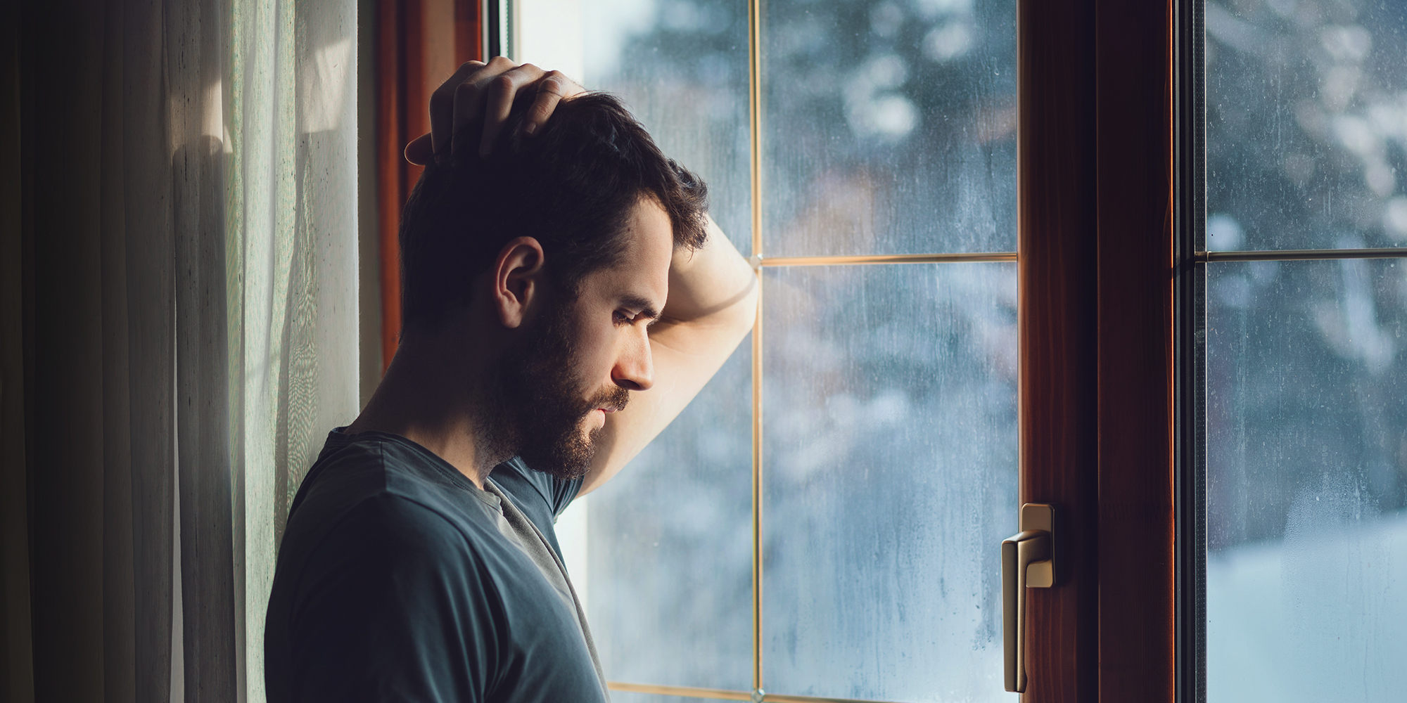 Sad, depression and portrait of a serious black man on an isolated