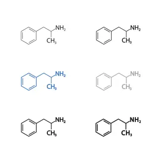 amphetamine structure vs methamphetamine