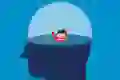 Businessman is drowned in the brain