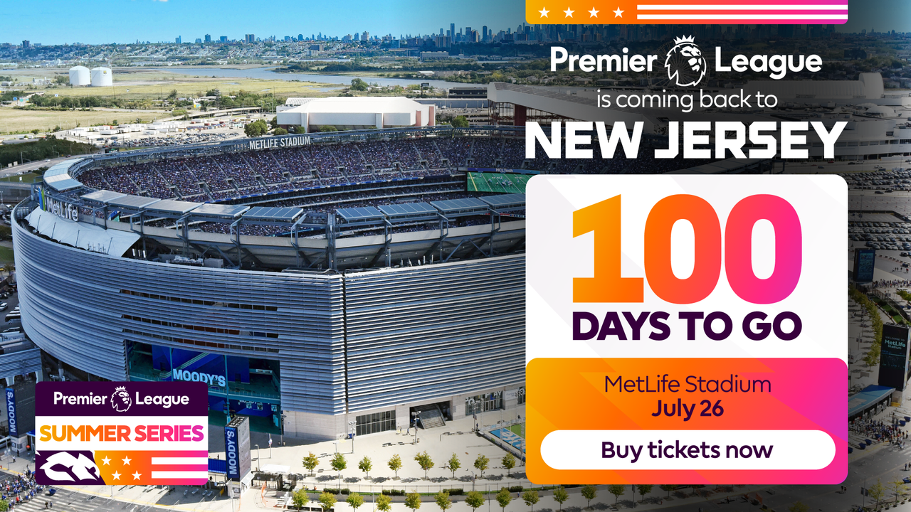 It's 100 days until West Ham United visit New Jersey for the