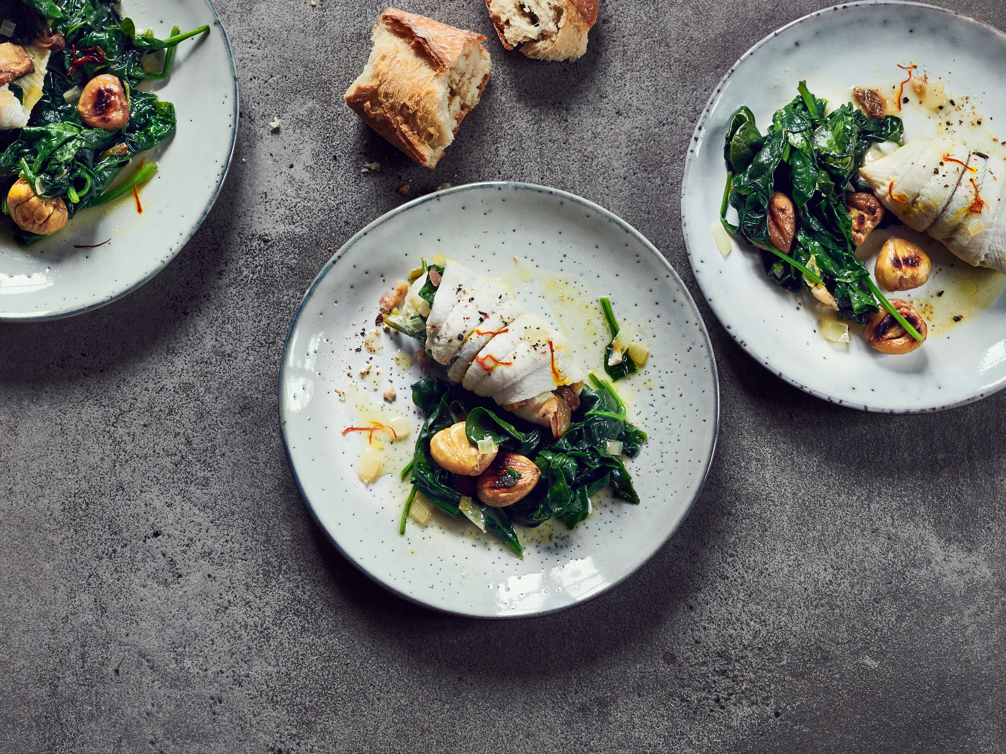 Involtini di pesce con castagne