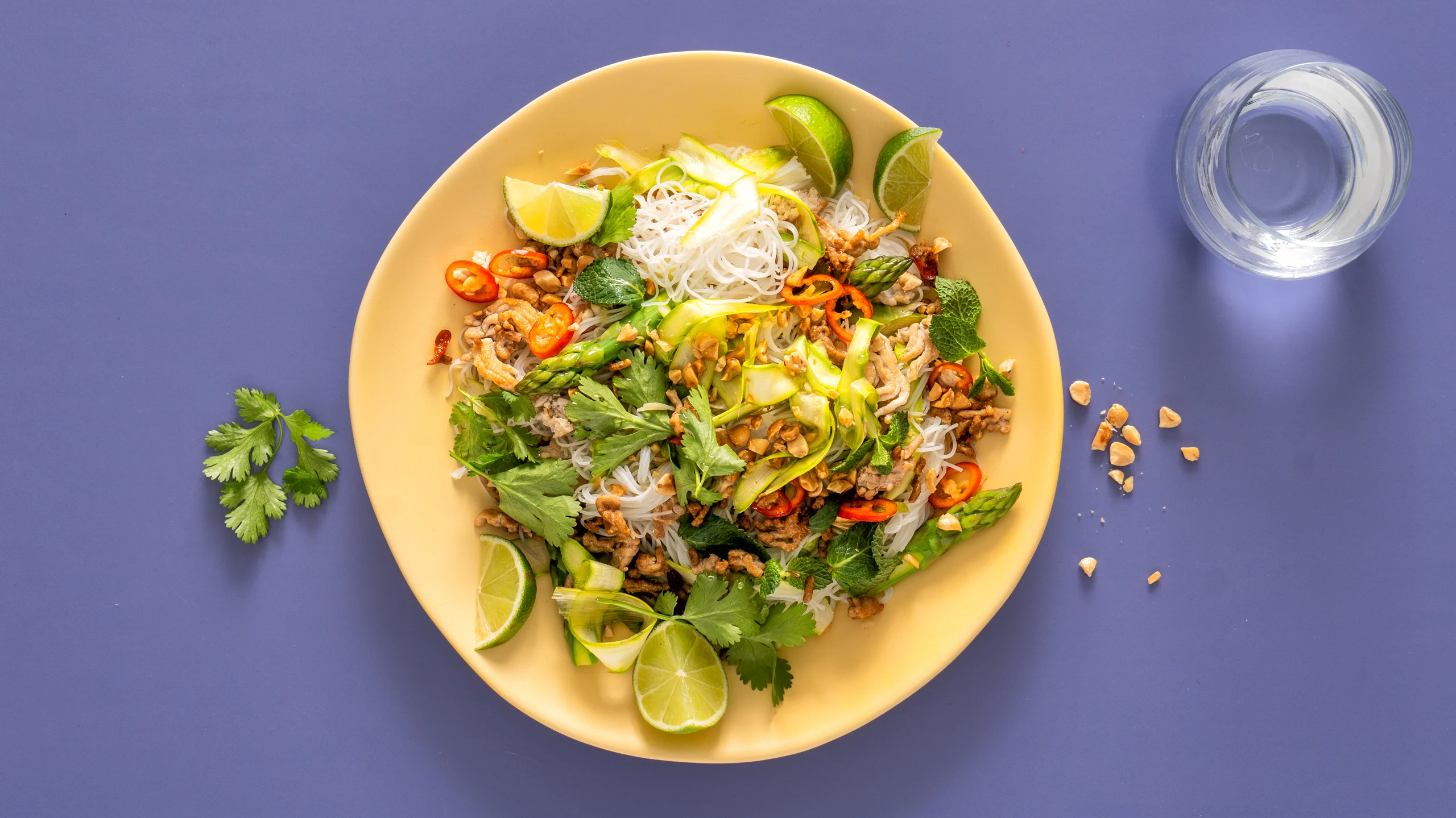 Salade d'asperges aux vermicelles de riz