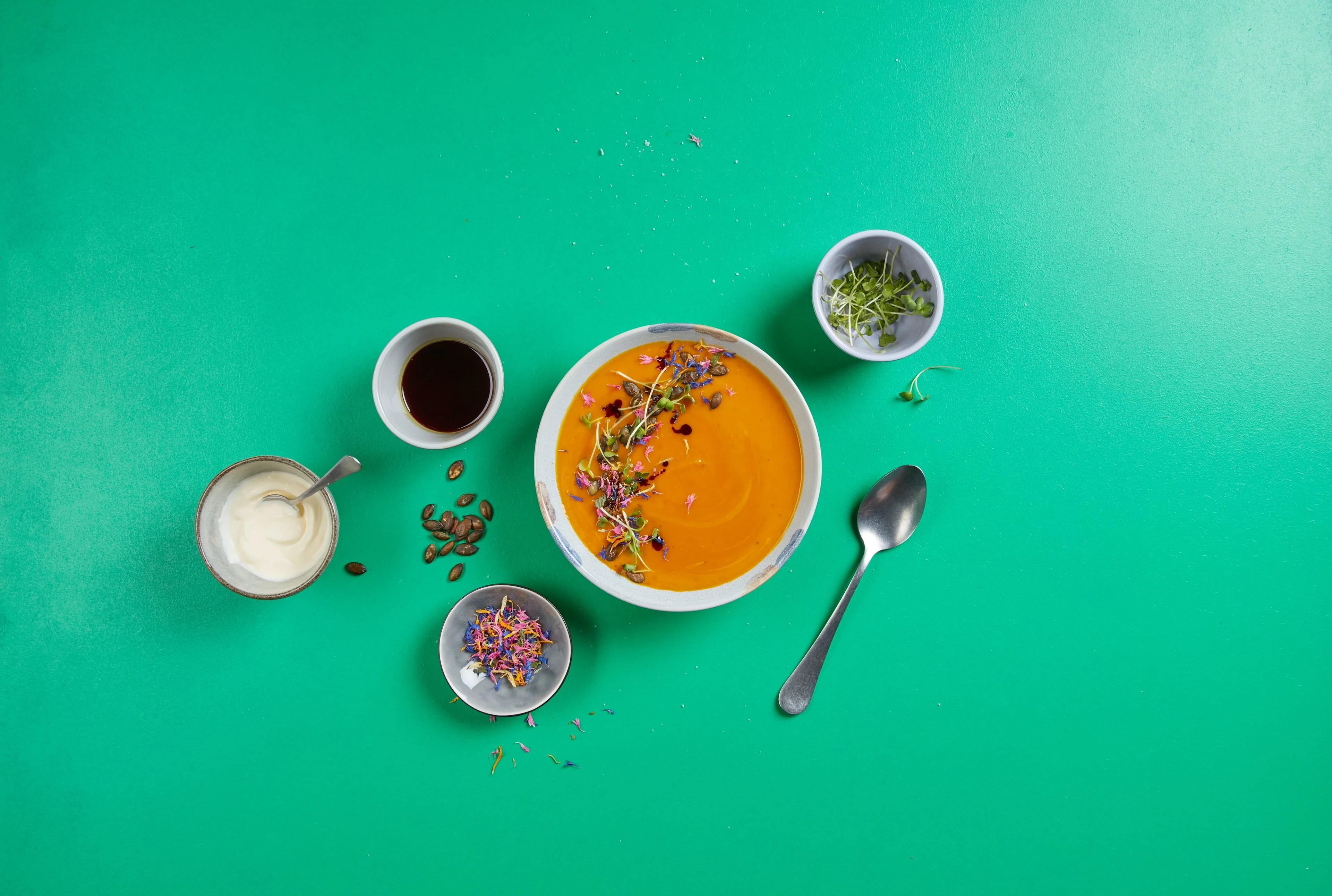 Suppe dekorieren