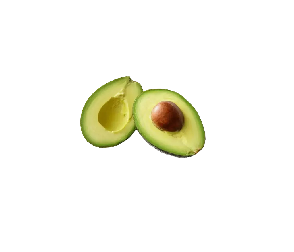Avocado in der Mitte geschnitten