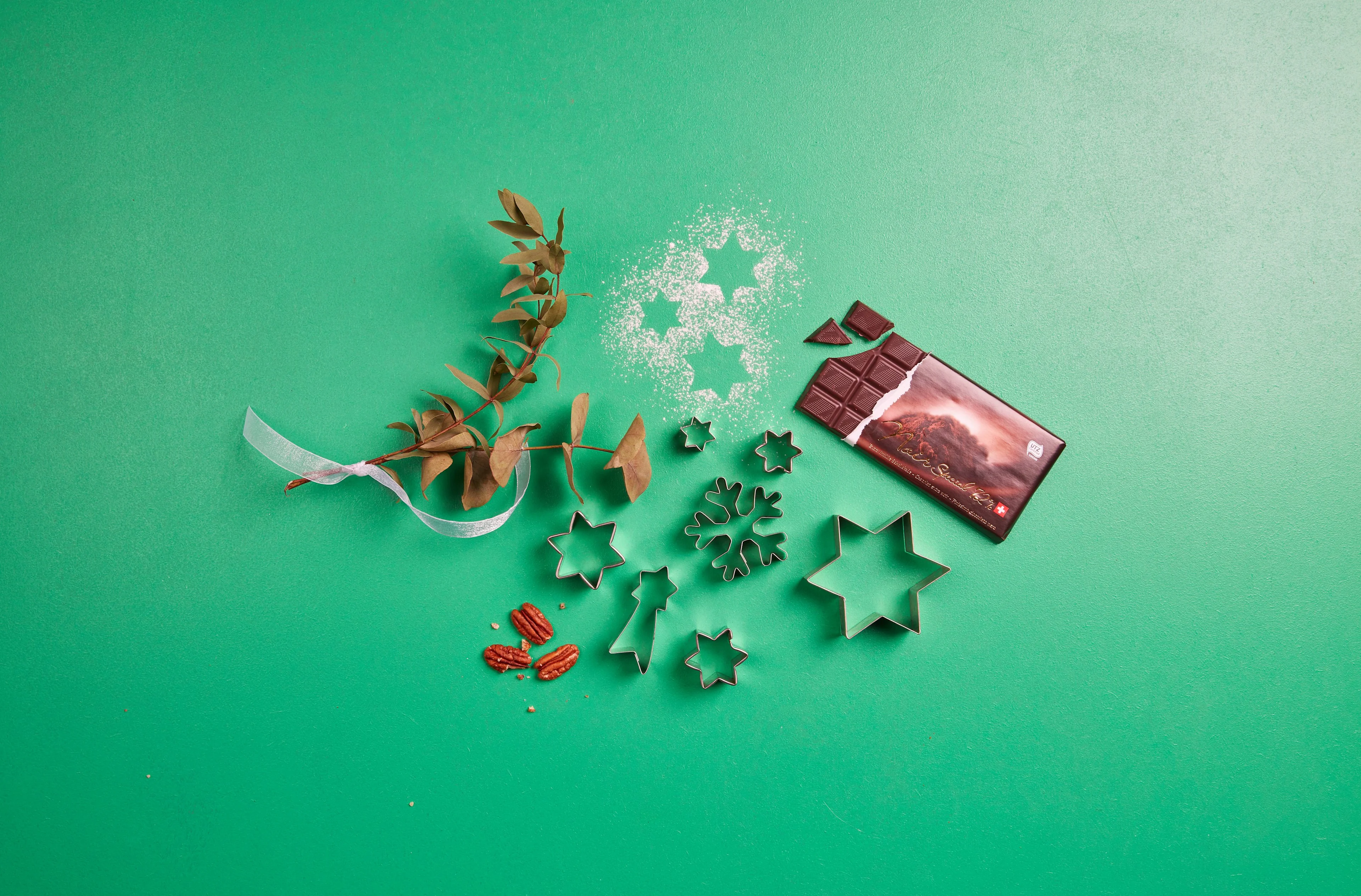 Sternformen für Weihnachtsgebäck