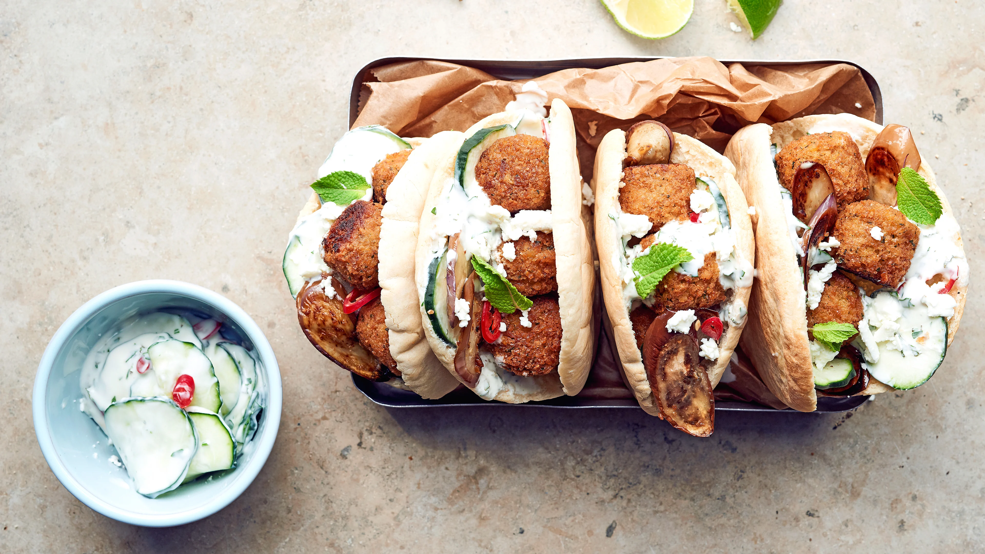 Falafel in Pitabrot