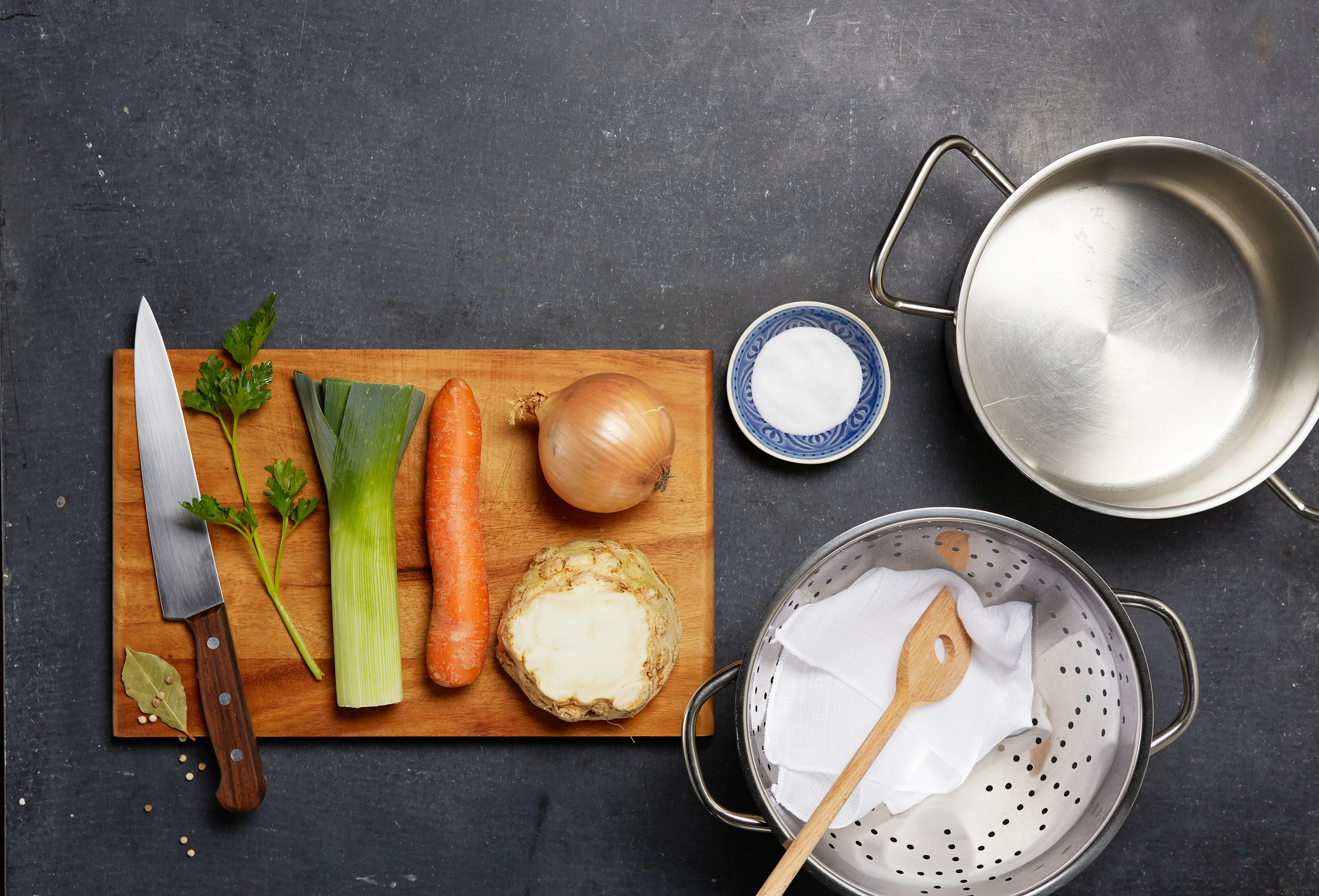 Préparer du bouillon de légumes