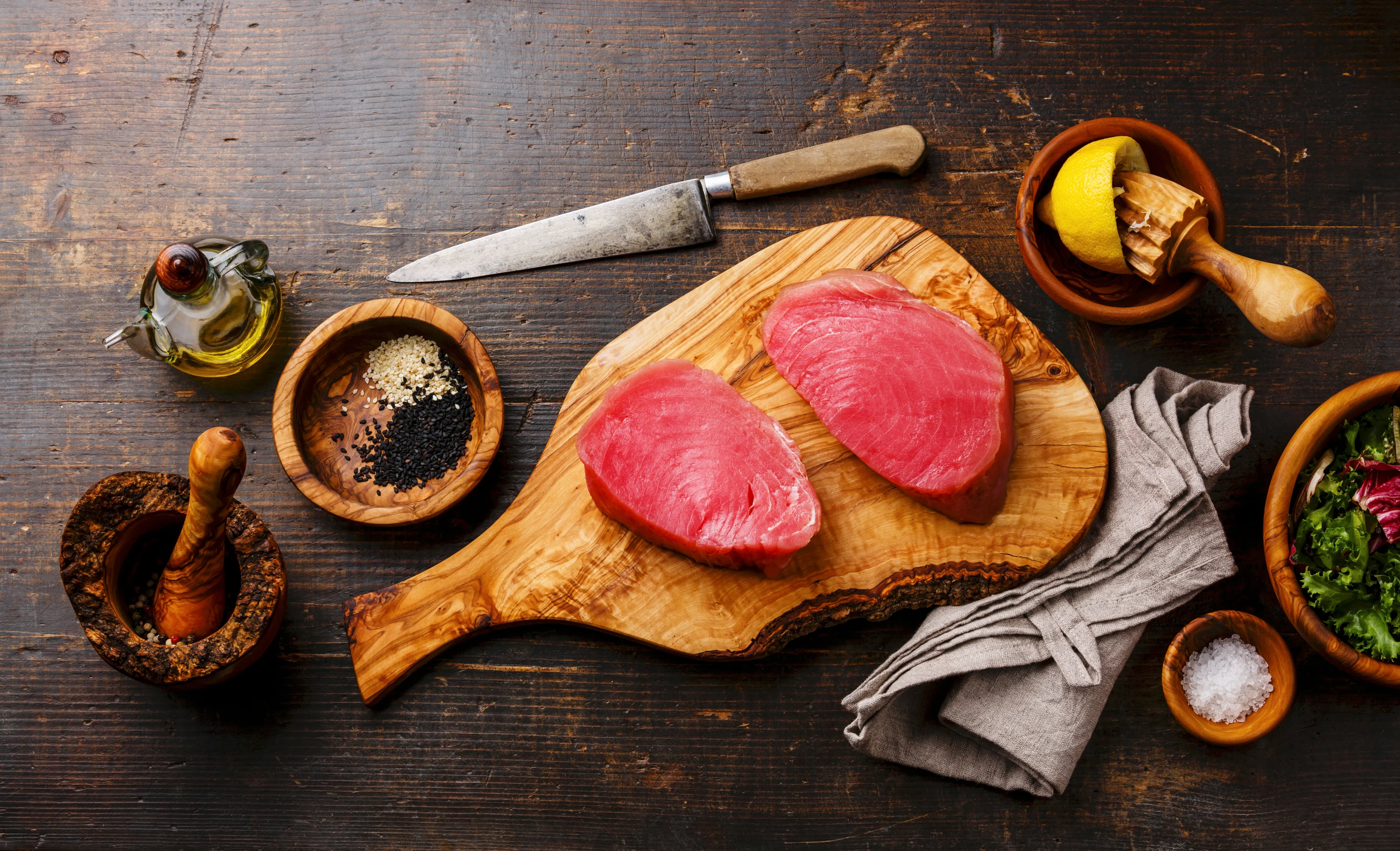 Rohe Thunfischfilets