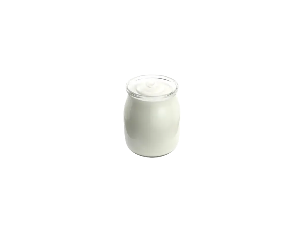 Nature-Joghurt in Glasbecher