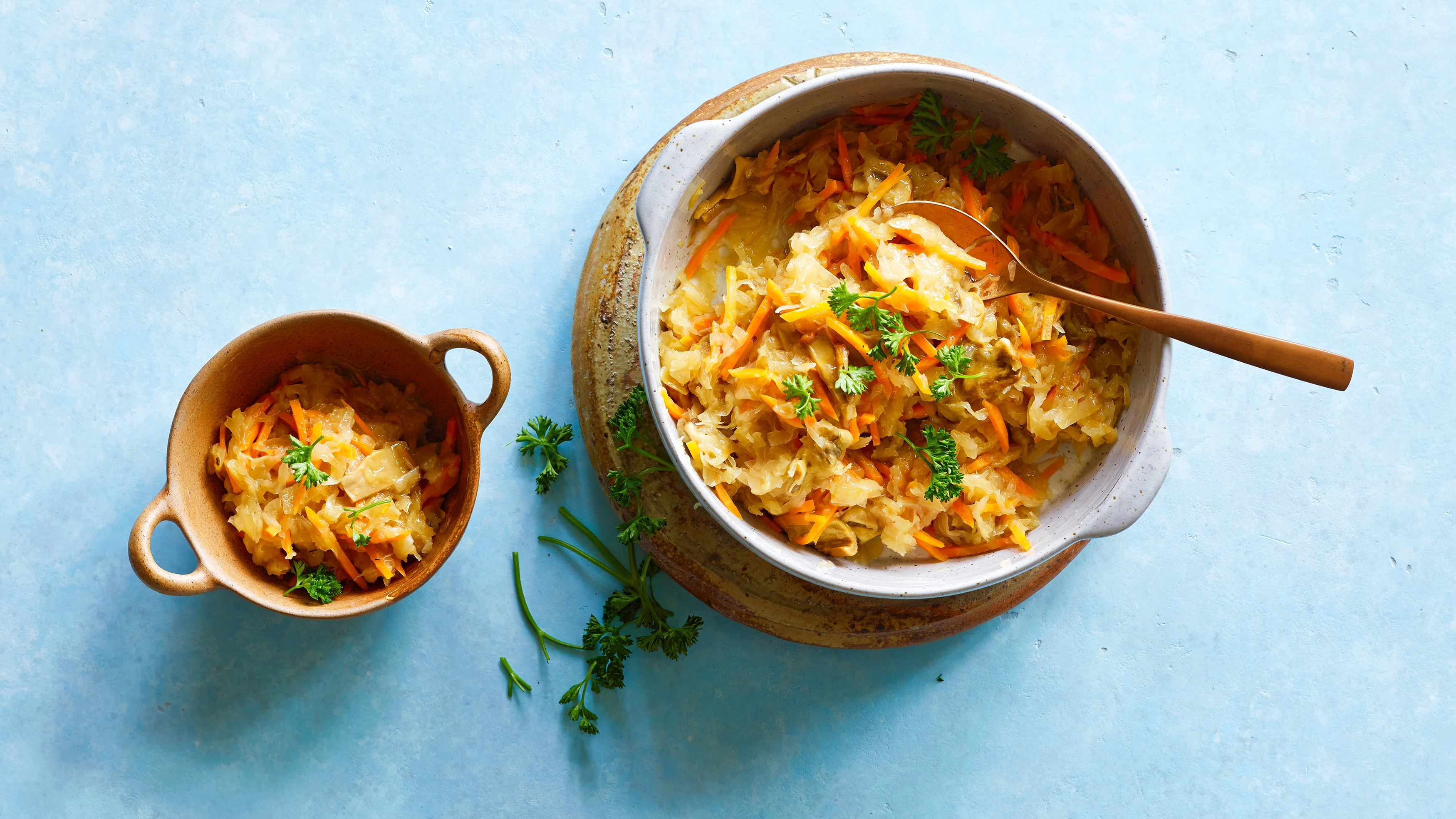 Sauerkraut mit Steinpilzen