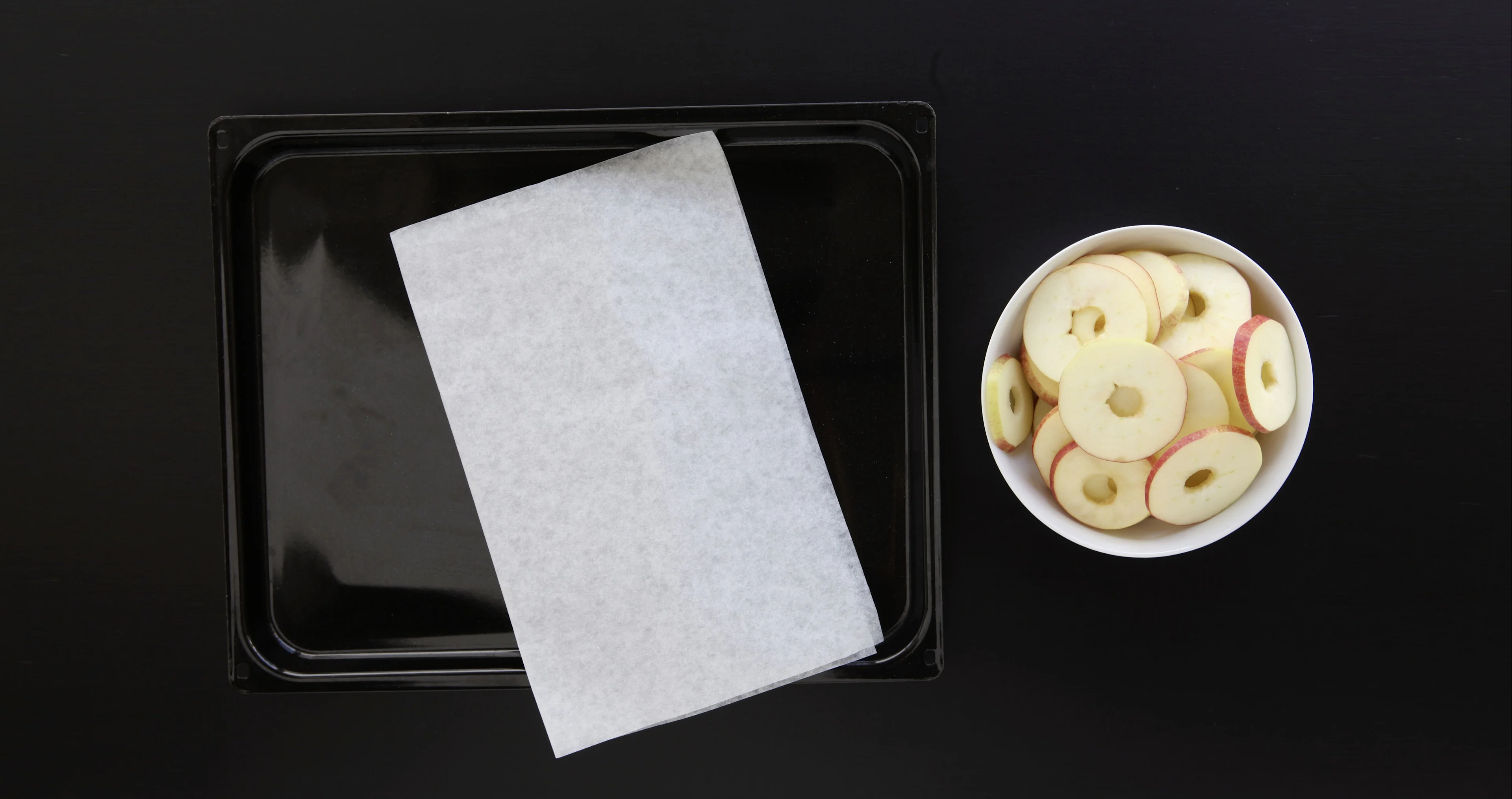 Dörrgut, Backblech, Backpapier