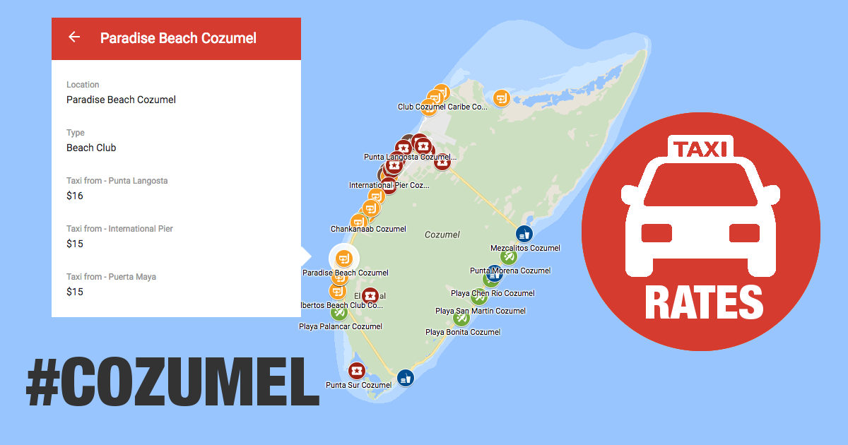 cozumel cruise port taxi prices