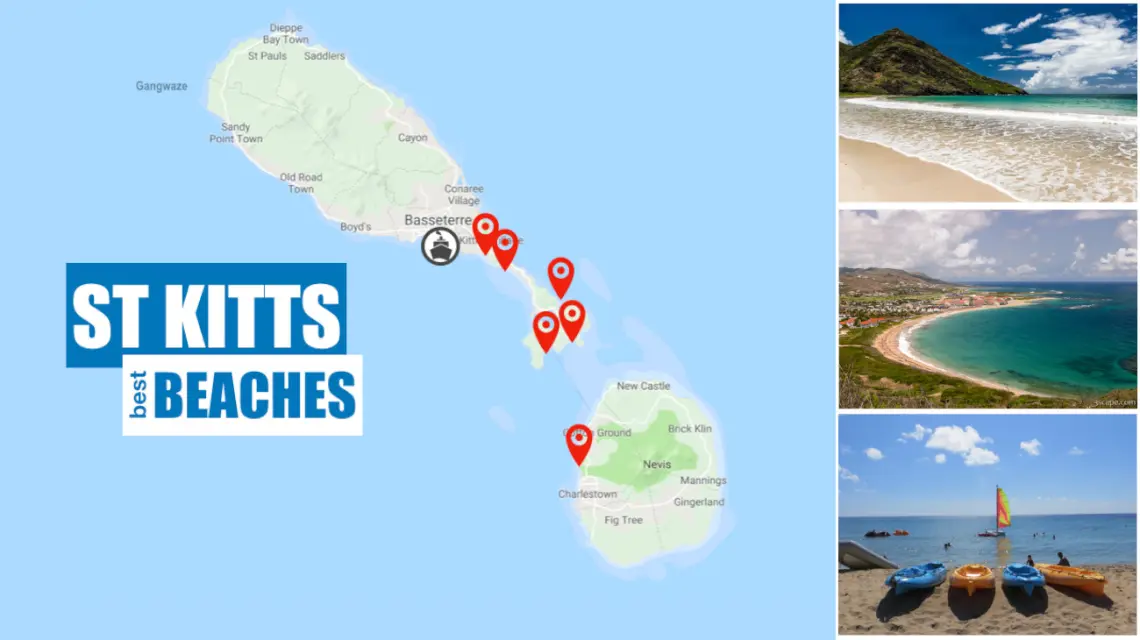 6 Best Beaches in St Kitts Near Cruise Port (with Map & Photos)