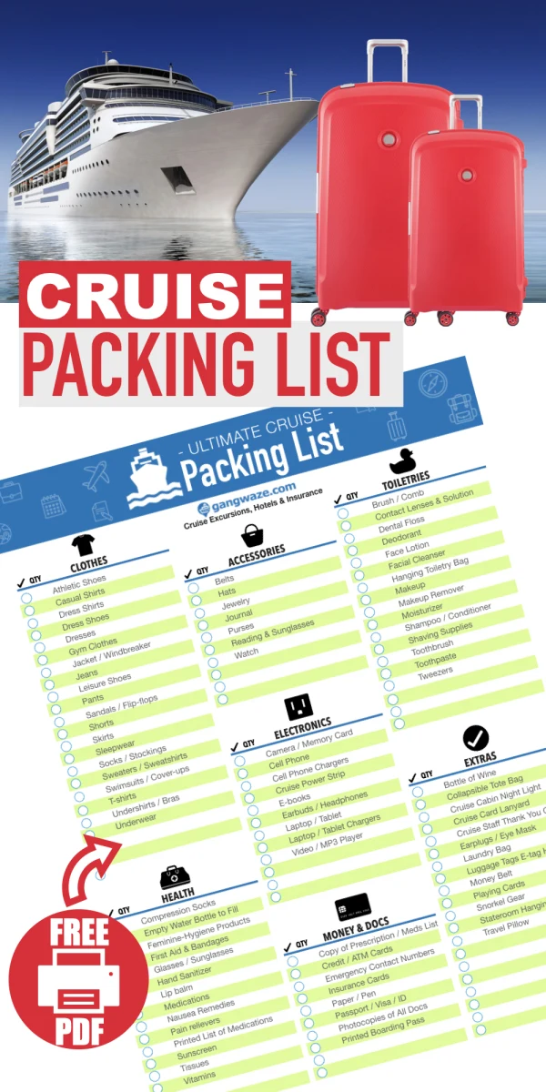 Cruise Packing List  Ultimate 2023 Checklist [With Printable PDF