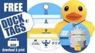 Cruise Ducks FREE Duck Tags Template Download Print NOW