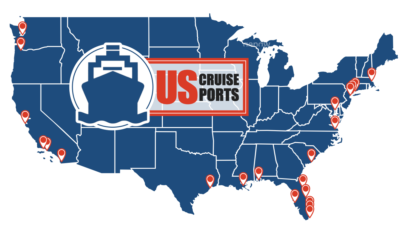 map of us cruise ports