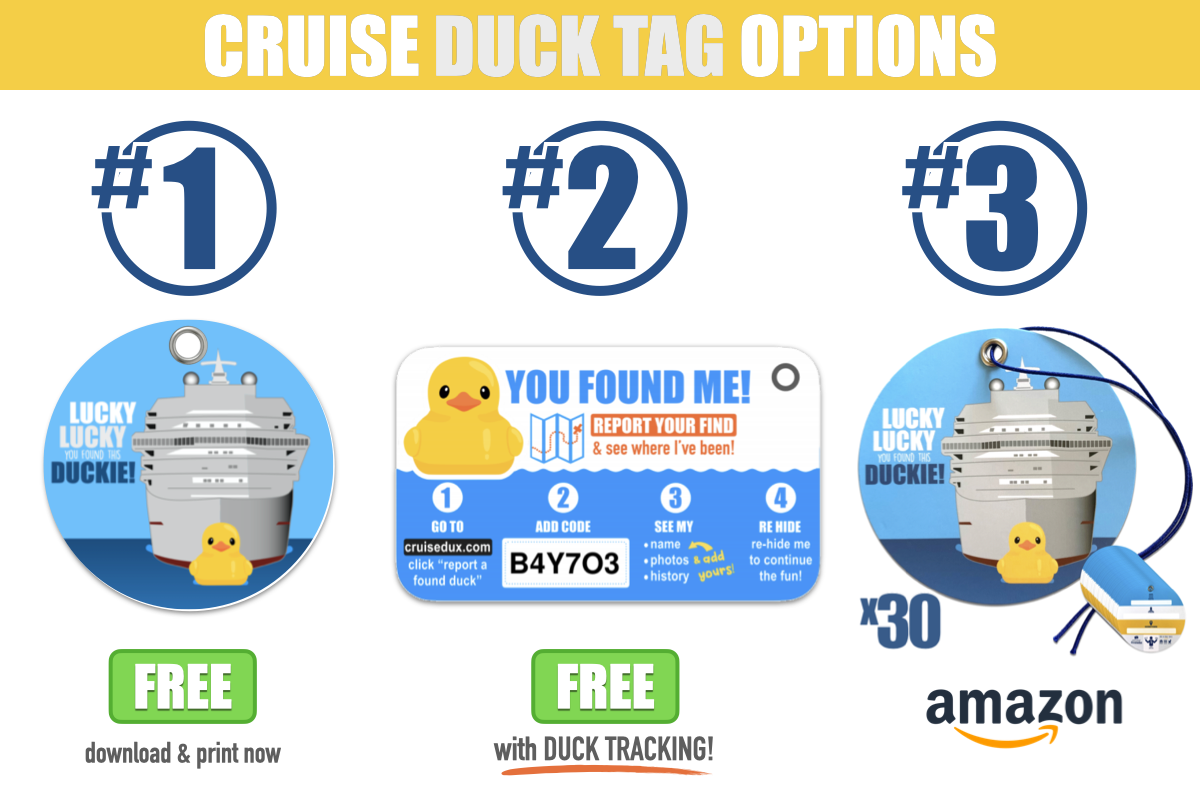 Cruise Ducks - FREE Duck Tags Template - Download & Print NOW