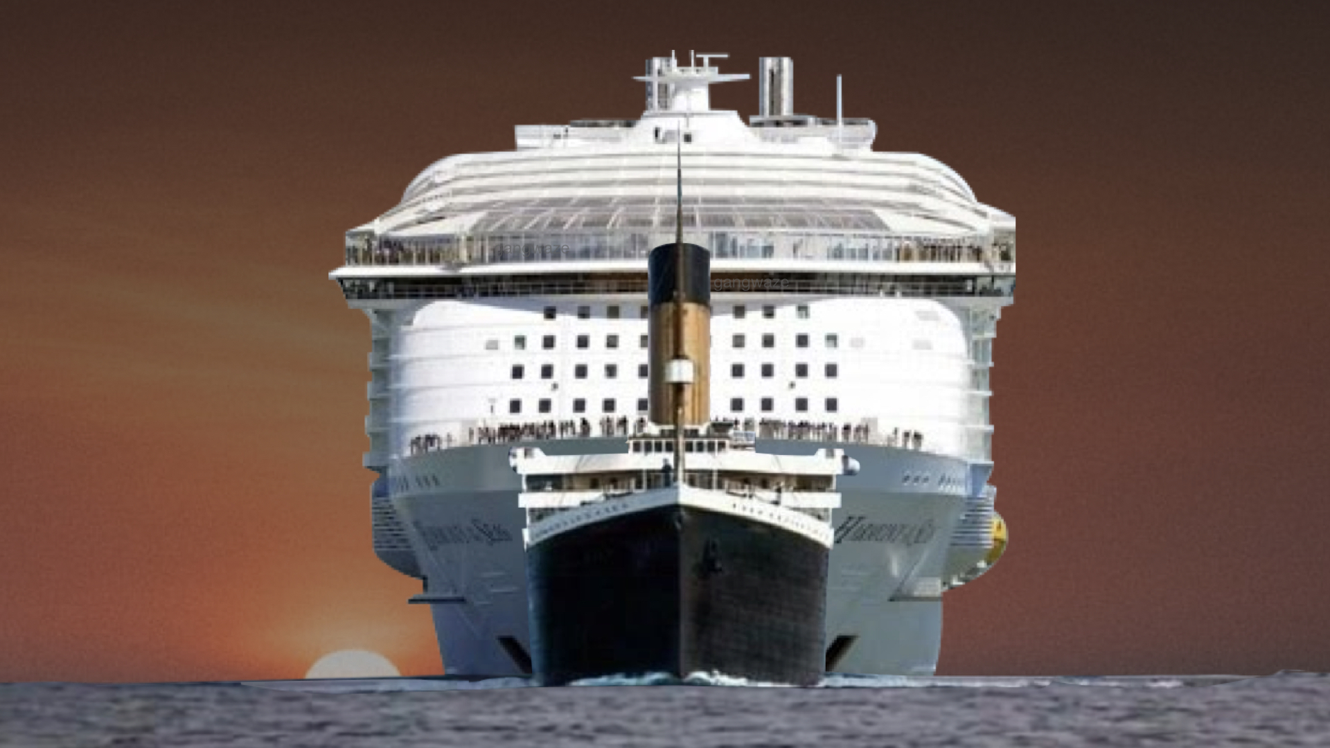 Titanic vs Modern Cruise Ship Size Comparison