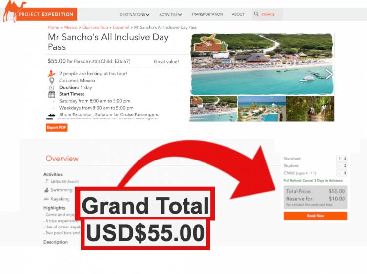 Mr Sanchos Entrance Fee Project Expedition