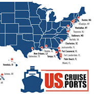 Cruise Ship Ports US Departures Full Port List Map 2022 