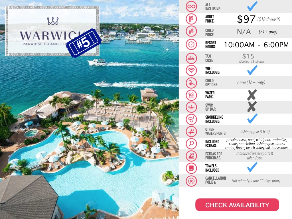 Warwick Paradise Island Bahamas - All Inclusive Review: What To