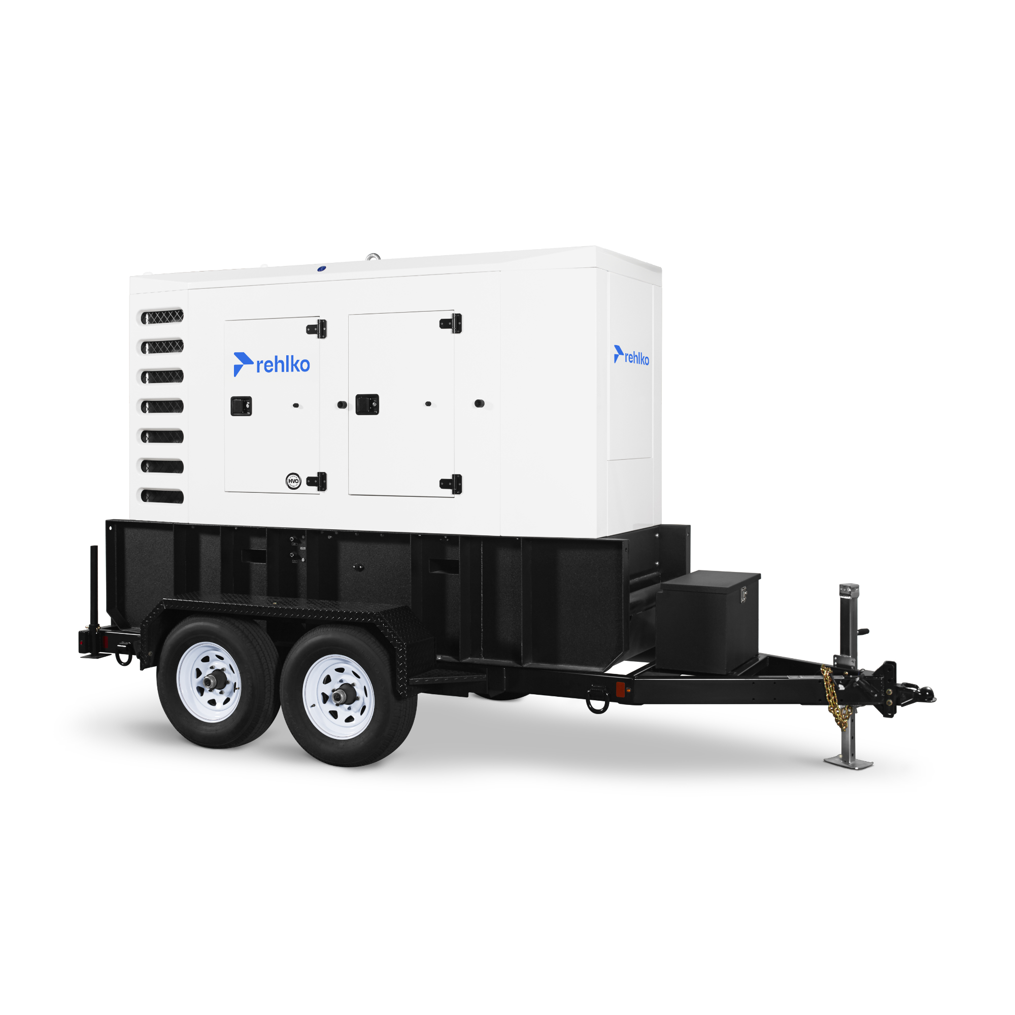 Angled view of a mobile generator.