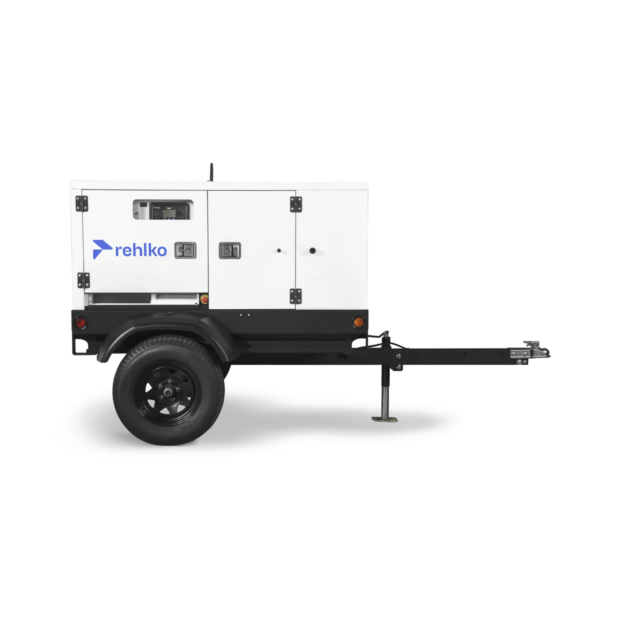 Side view of a mobile generator