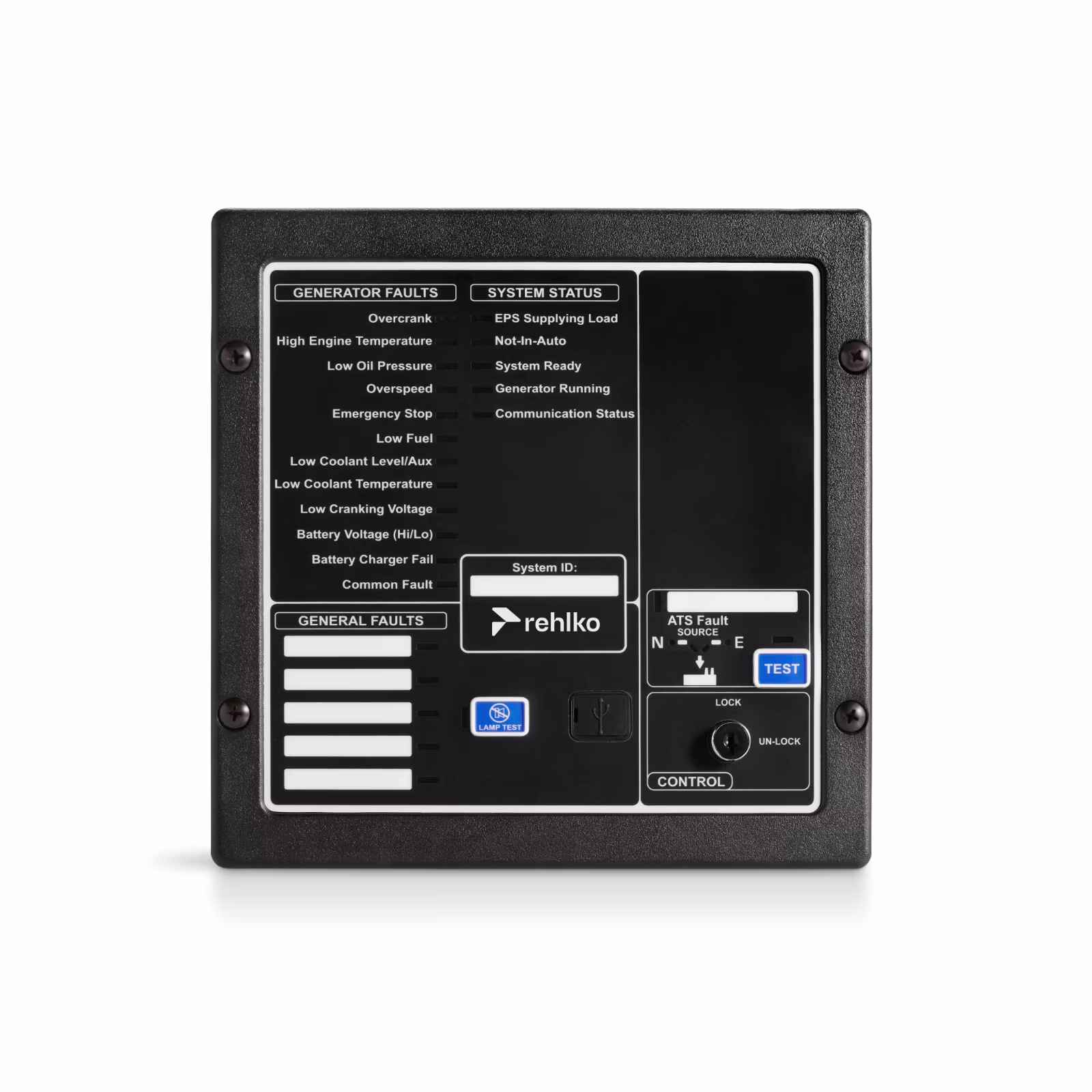 Product image of a controller / remote annunciator with white background.