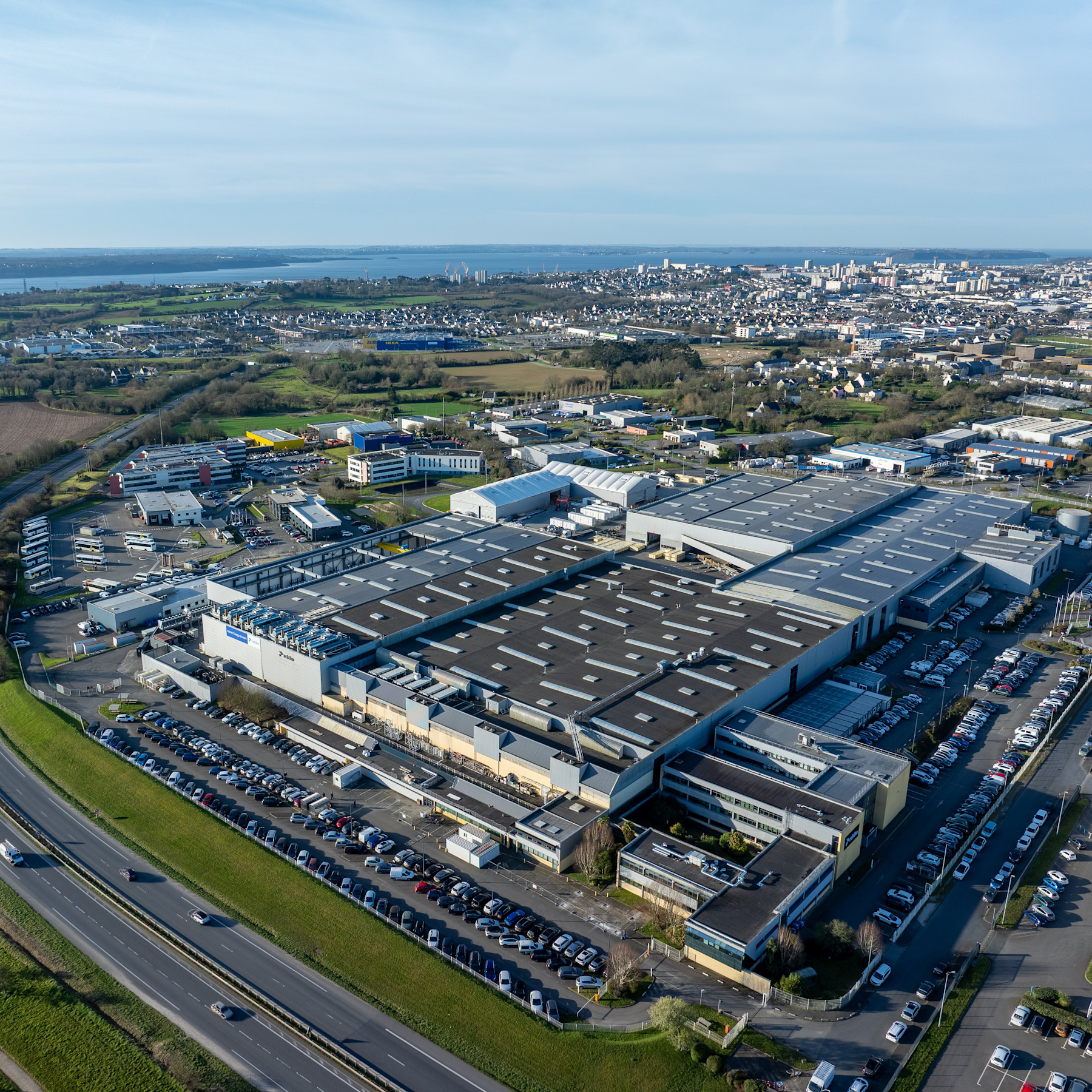Power Systems - HVO - Aerial view of Rehlko’s headquarters in Brest, west France.