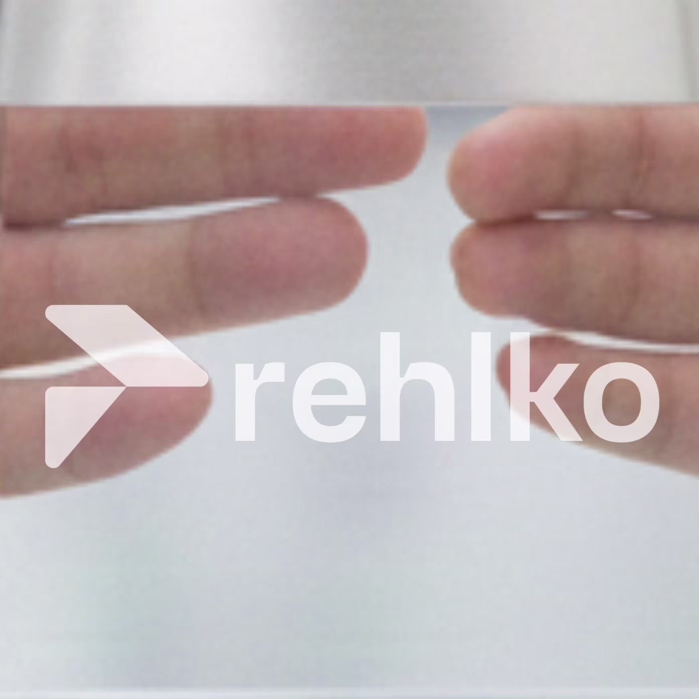 Hands holding the Rehlko award / trophy